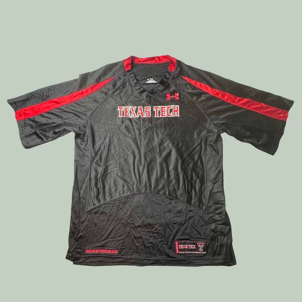 Texas Tech Red Raiders Under Armour Jersey Mens M Black Replica Football UM8100T